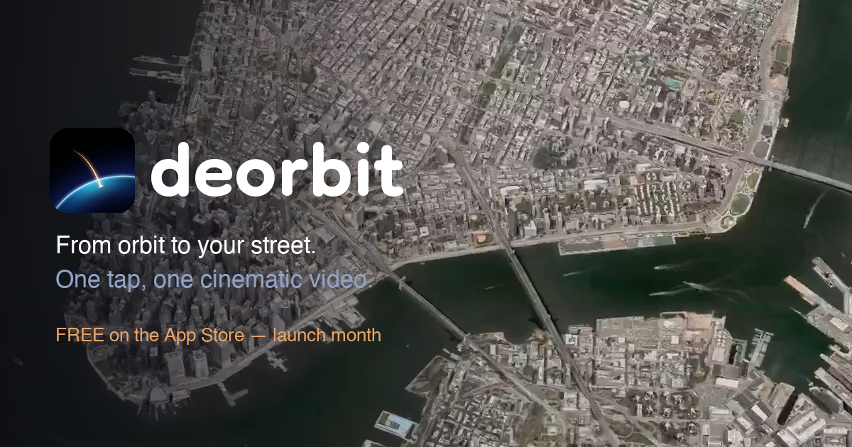 Deorbit — earth zoom in over Manhattan seen from orbit